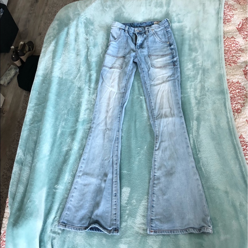 High waisted flare jeans